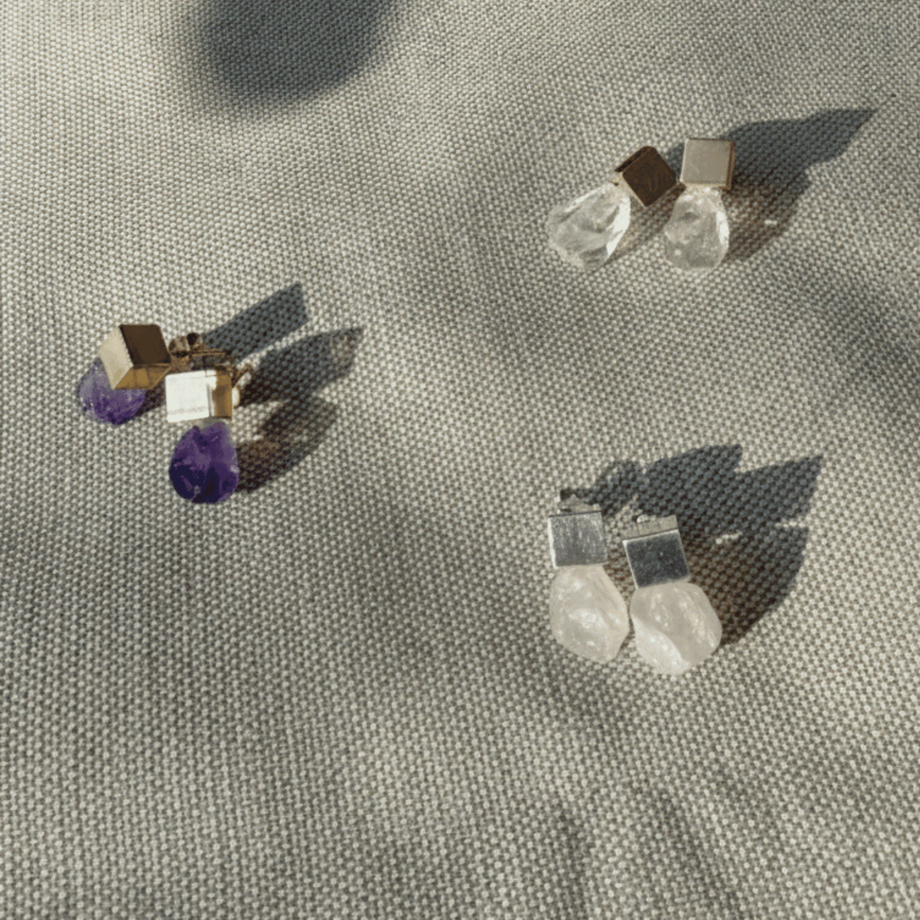 The Cube & Crystal Earrings