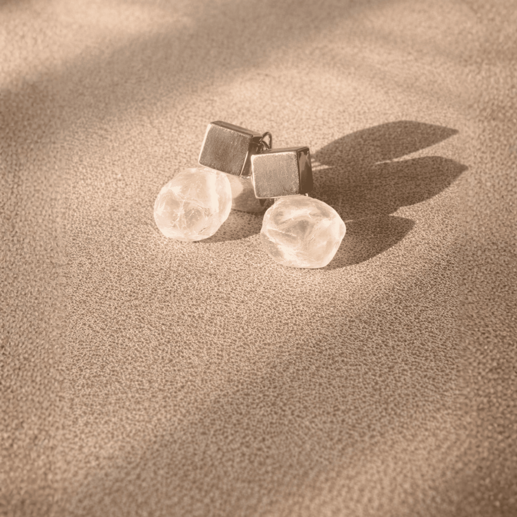 The Cube & Crystal Earrings
