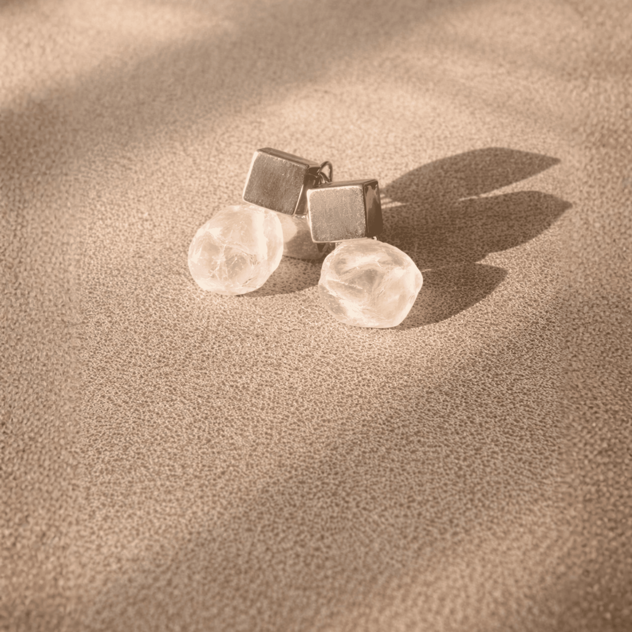 The Cube & Crystal Earrings