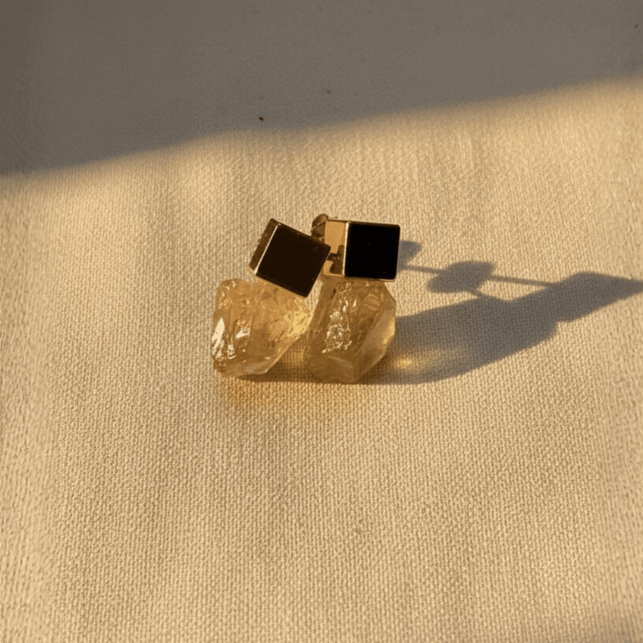 The Cube & Crystal Earrings