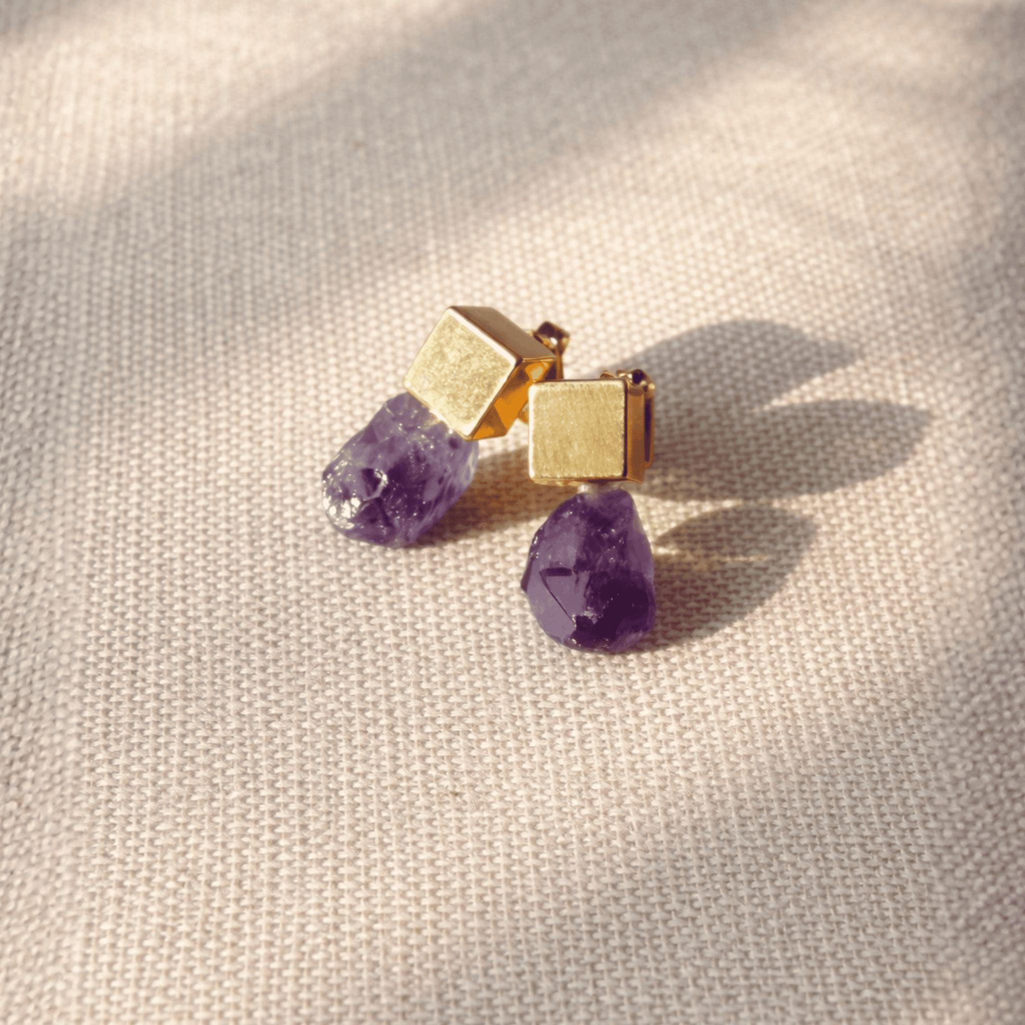 The Cube & Crystal Earrings