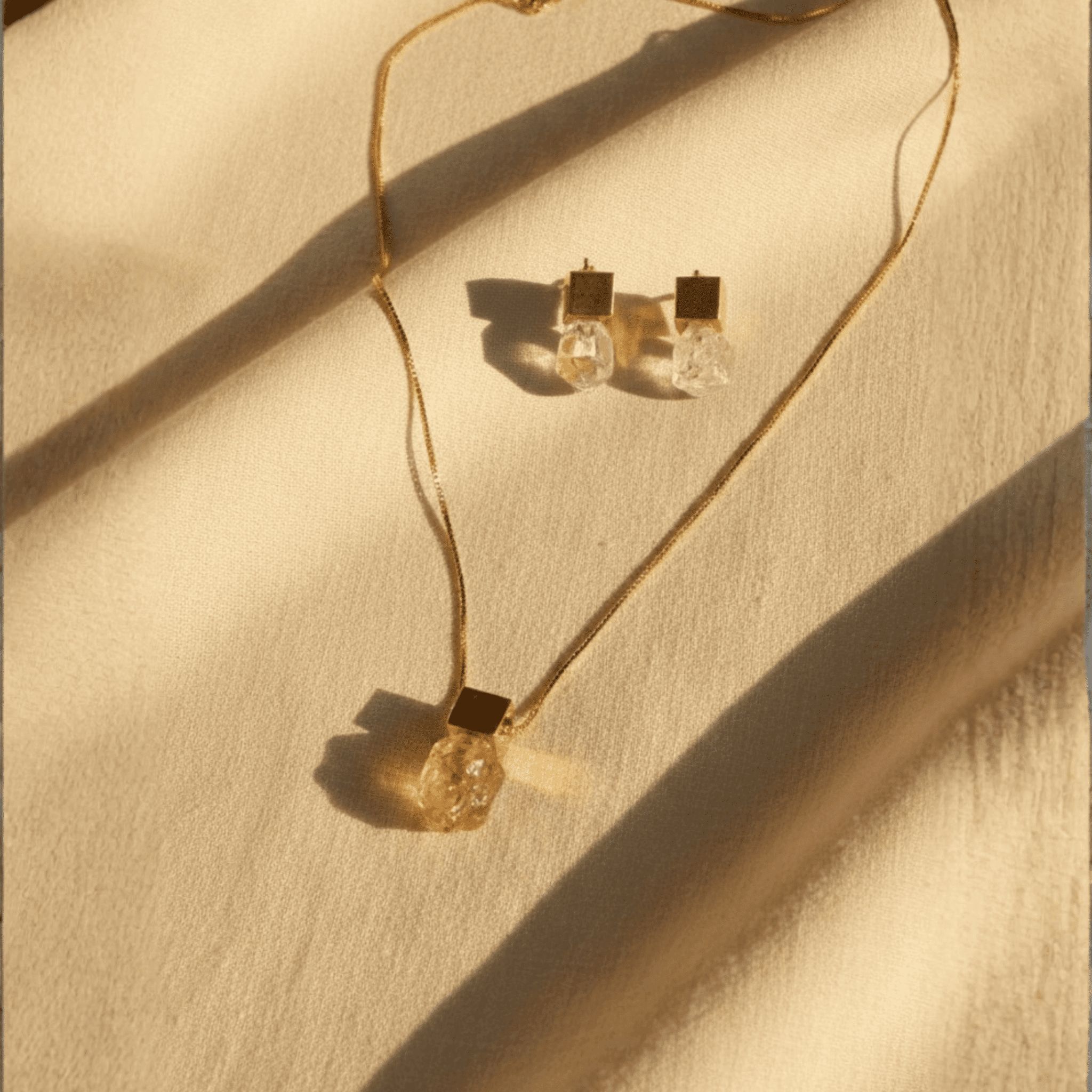 The Cube & Crystal Necklace