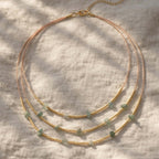 The Earth’s Embrace Layered Necklace – Green Quartz