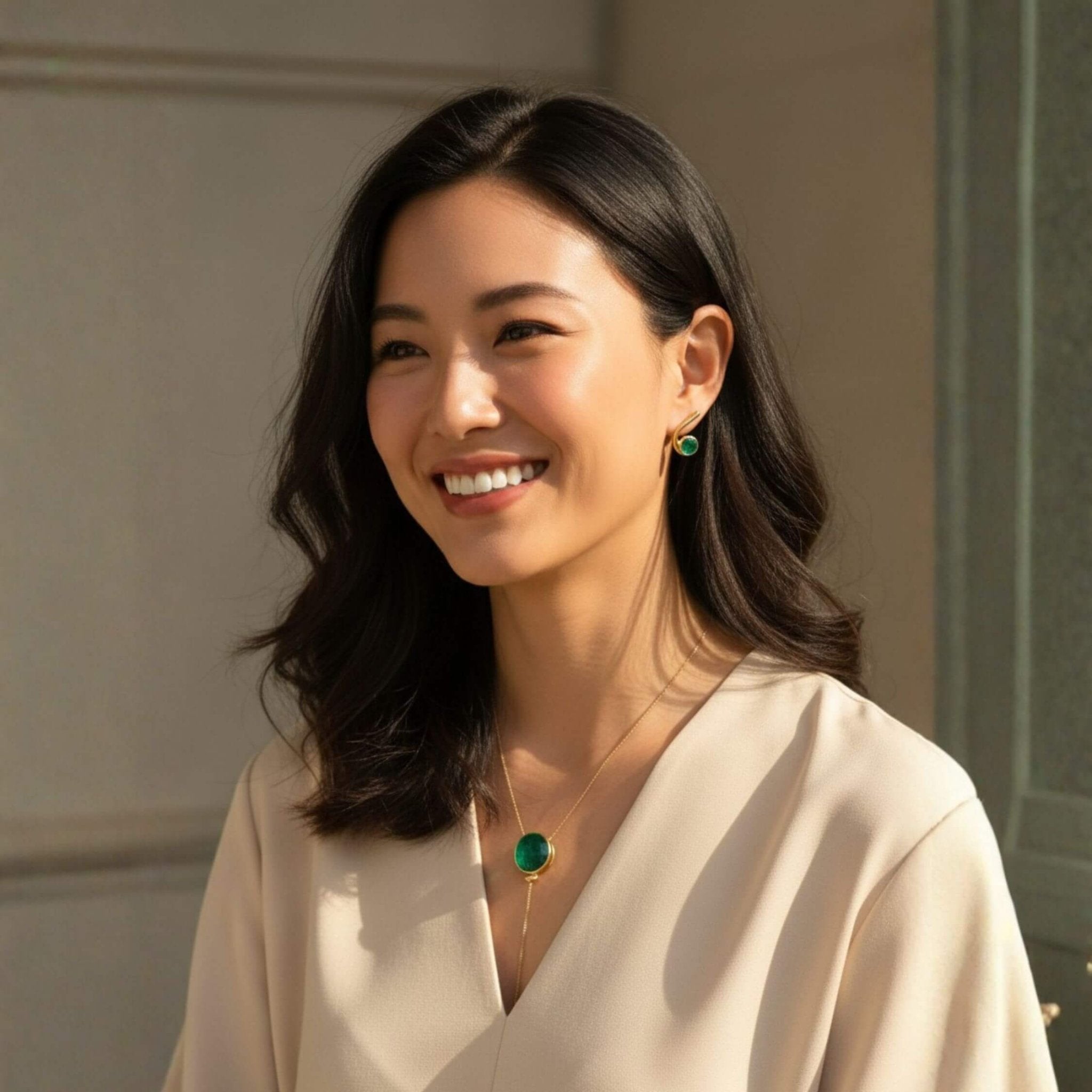 The Emerald Adjustable Lariat