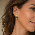 The Emerald Flow Studs