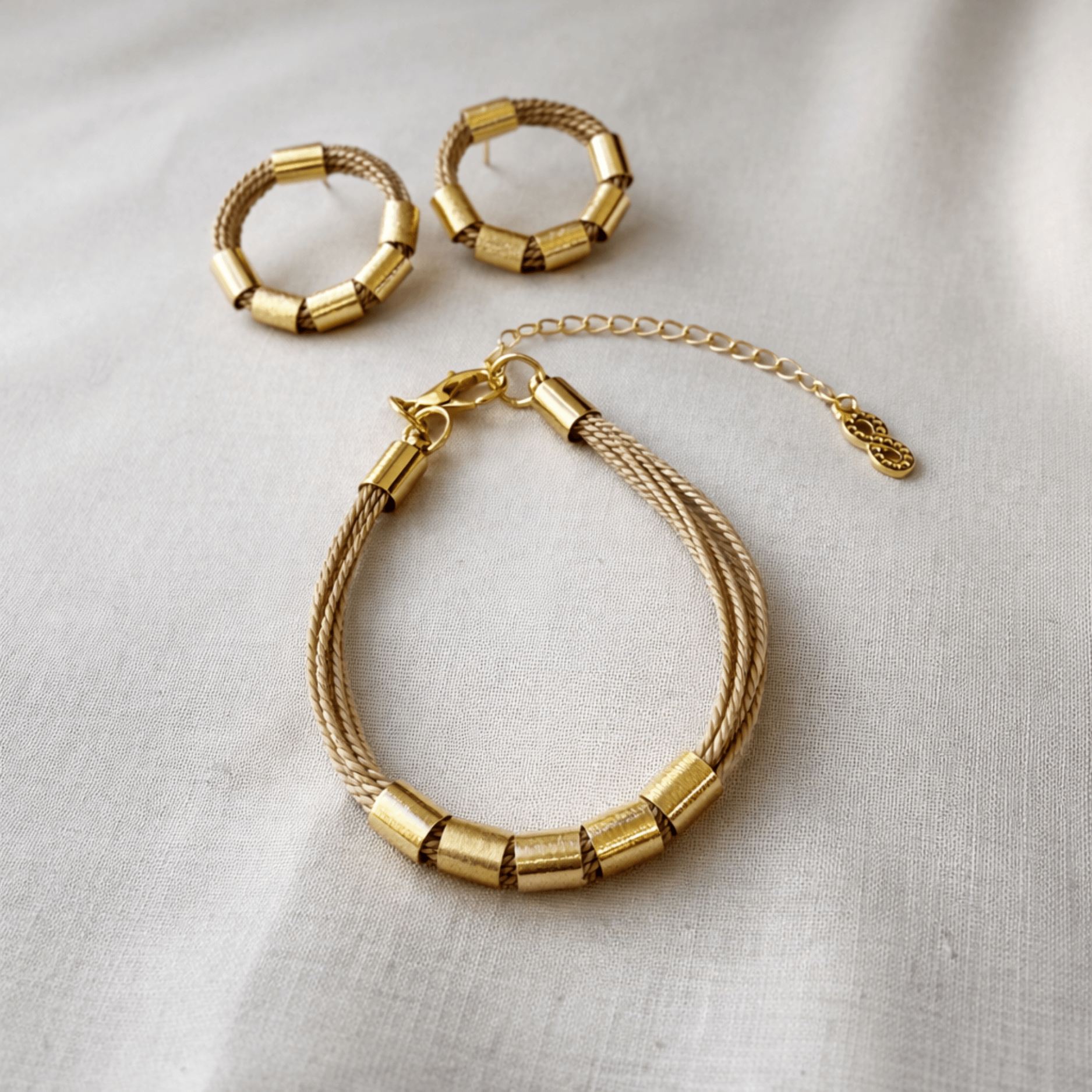 The Gilded Fiber Front - Facing Hoops