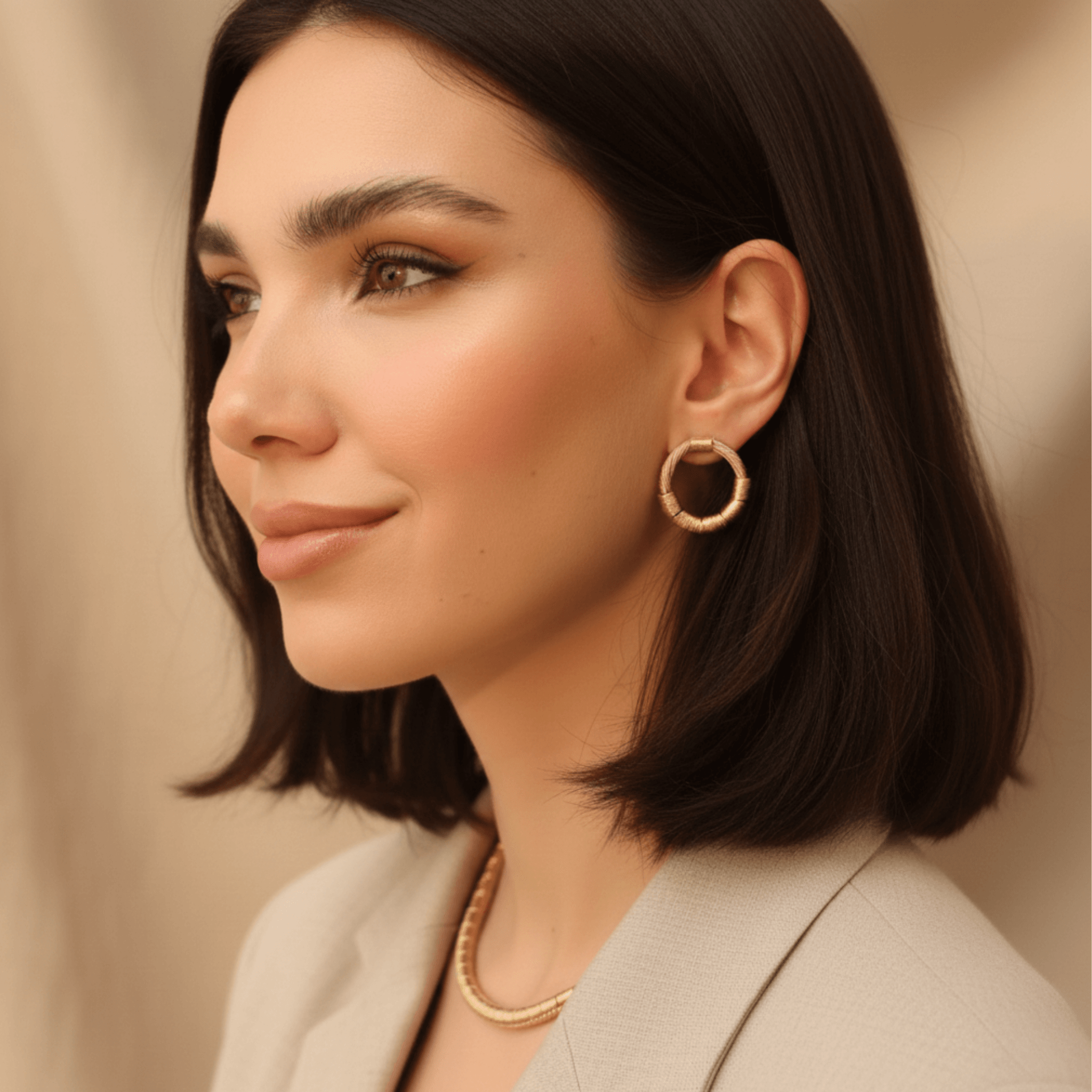 The Gilded Fiber Front - Facing Hoops