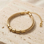 The Gilded Fiber Multi-Strand Bracelet