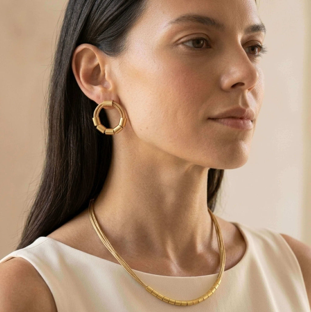 The Gilded Fiber Multi-Strand Necklace