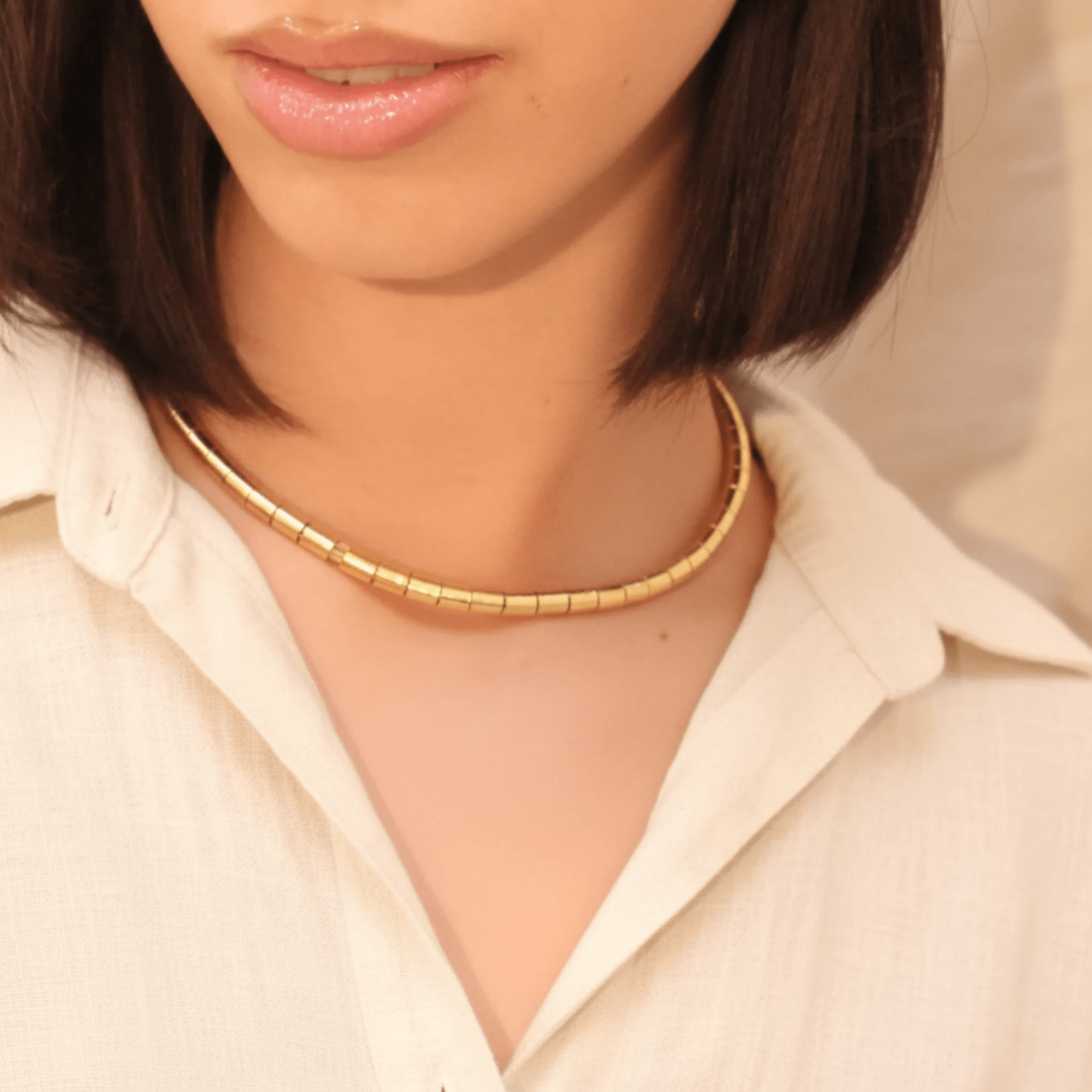 The Gilded Fiber Multi - Strand Necklace