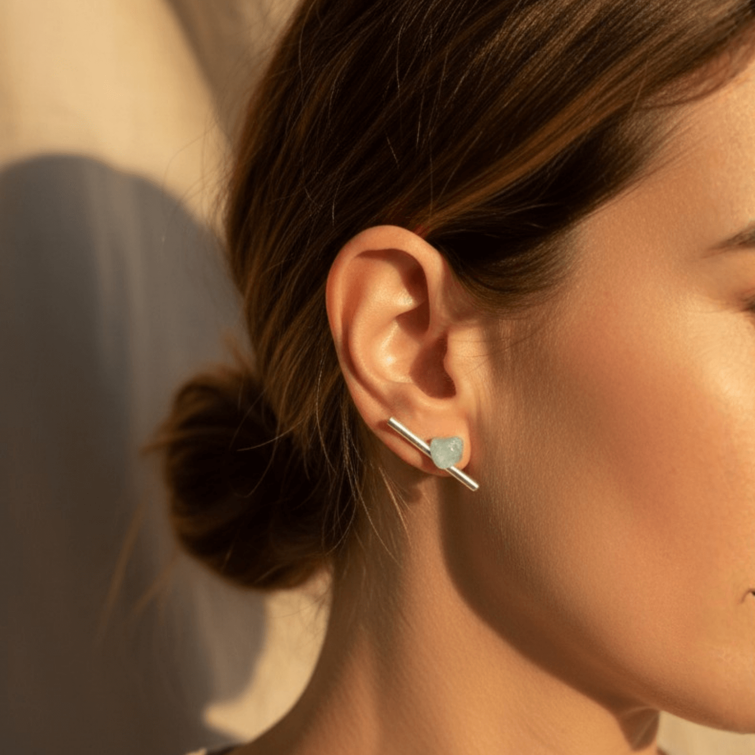 The Modern Raw Gemstone Stick Earrings | Minimalist Natural Stone Jewelry