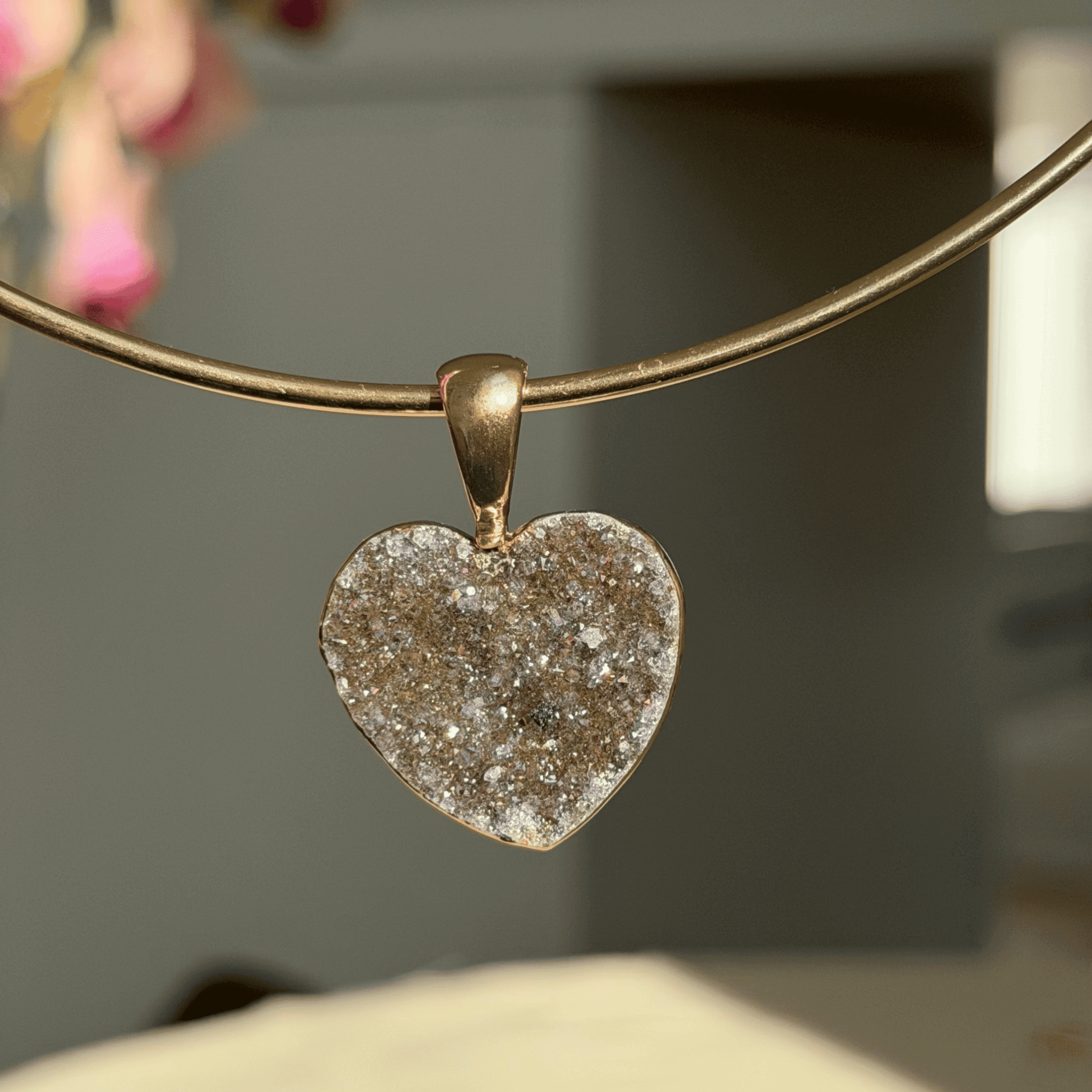 The Sacred Heart Geode – Heart Necklace Collection
