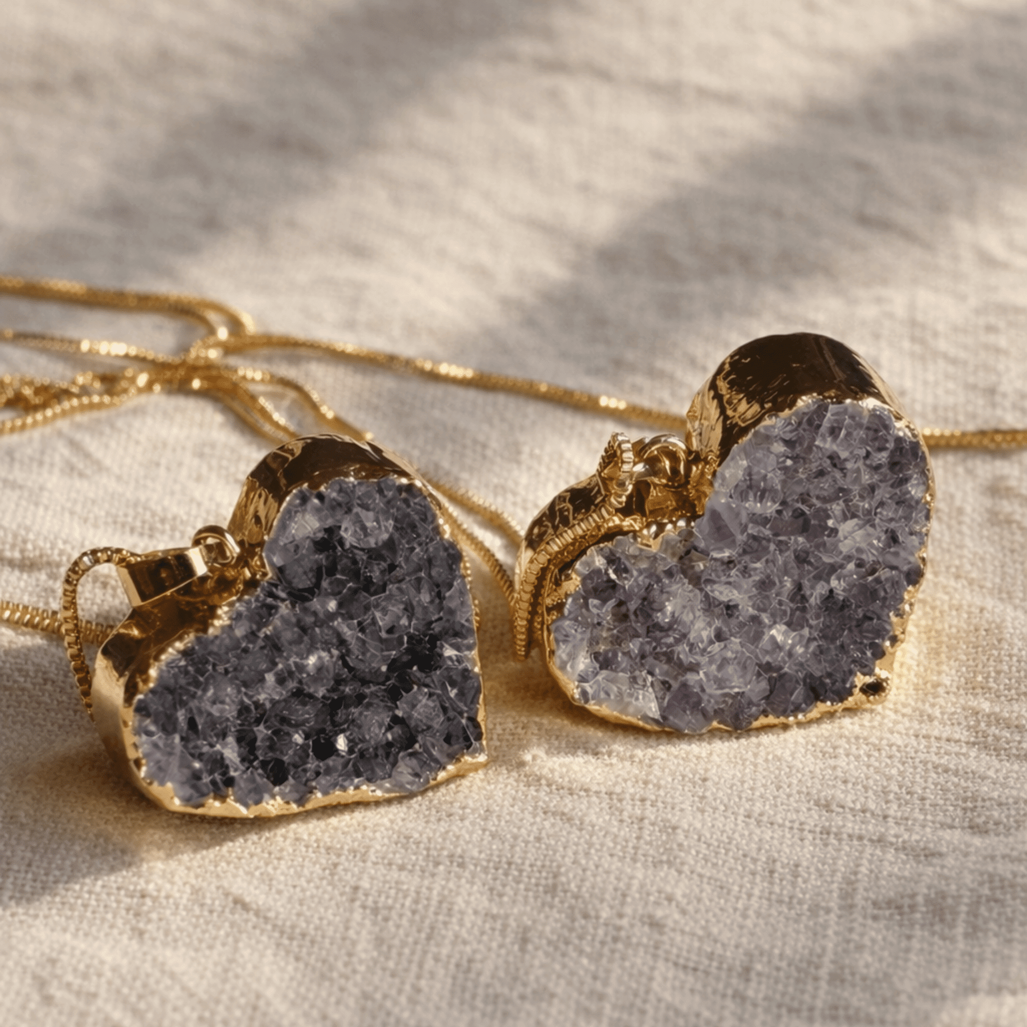The Sacred Heart Geode – Heart Necklace Collection