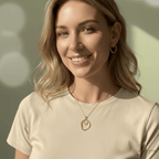 The Sentiment Pendant Necklace – Rose Quartz in Gold