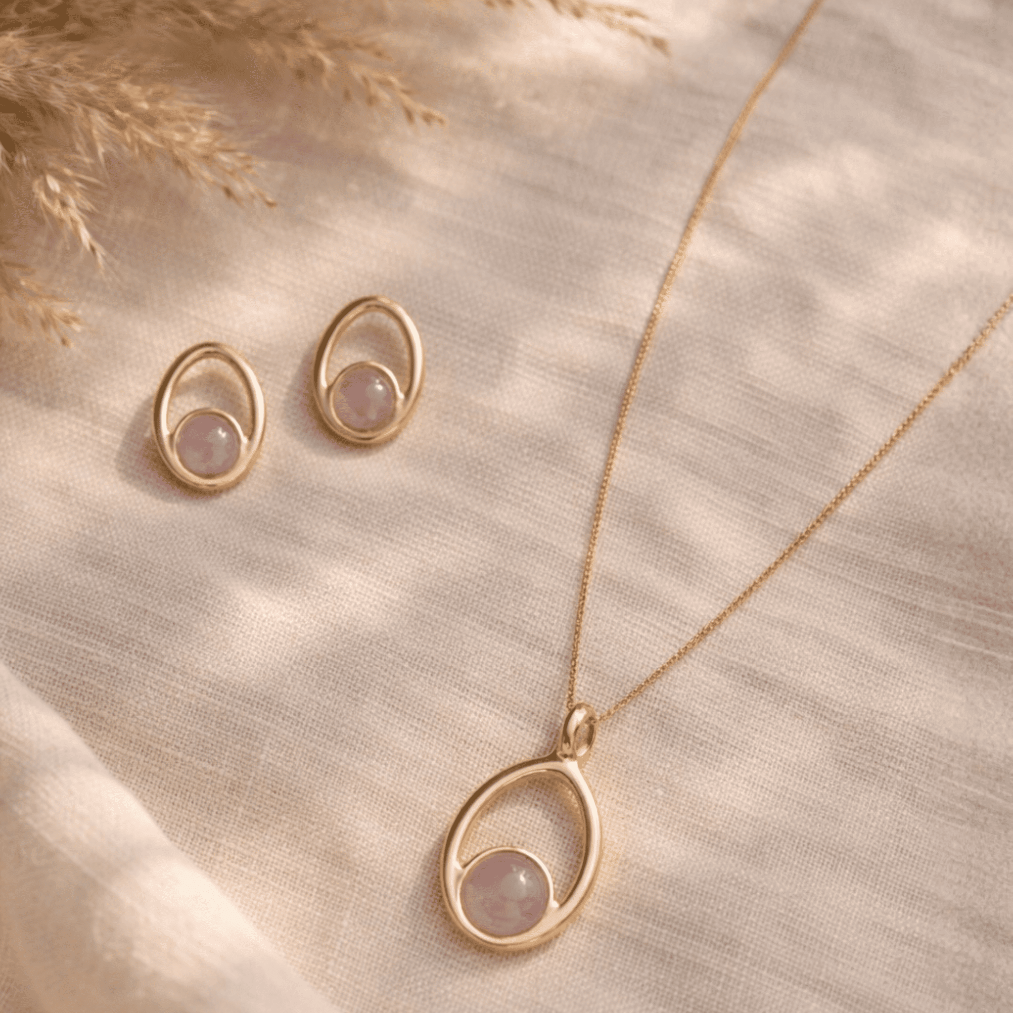 The Serene Aura Set – Polished Amethyst & Gold