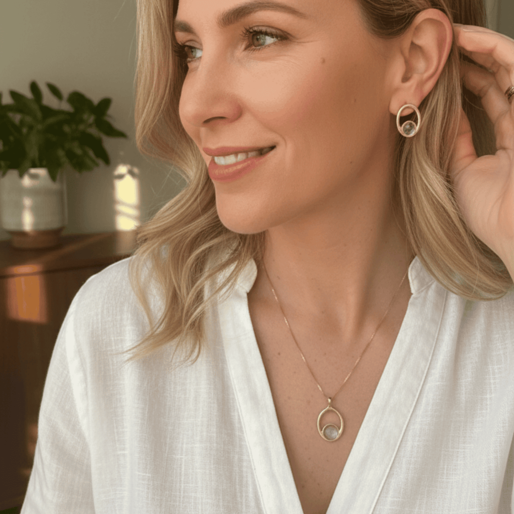 The Serene Aura Set – Polished Amethyst & Gold