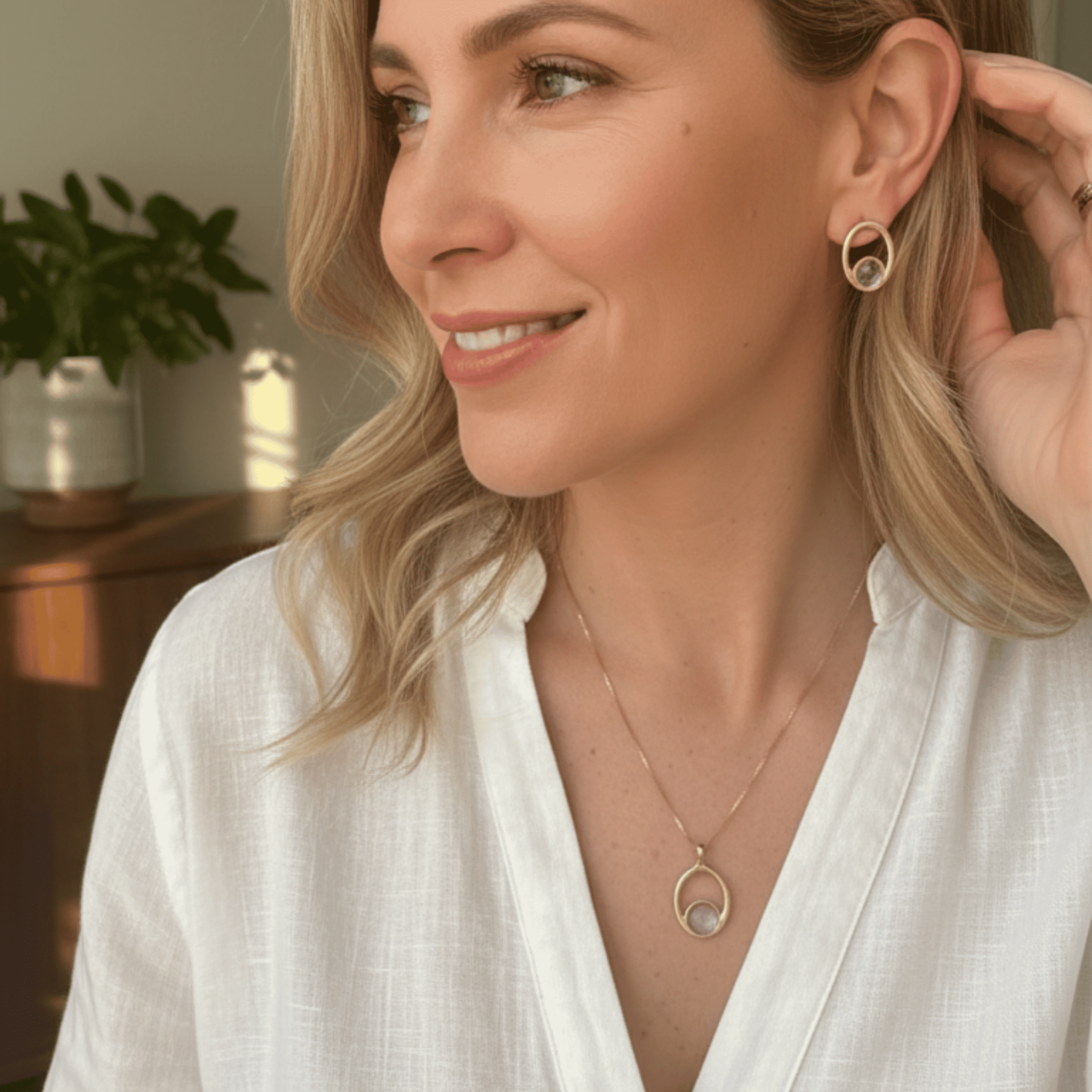 The Serene Aura Set – Polished Amethyst & Gold