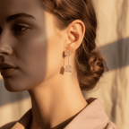 The Versatile Drop Earrings – 2 - in - 1 Design Qyartz and silver